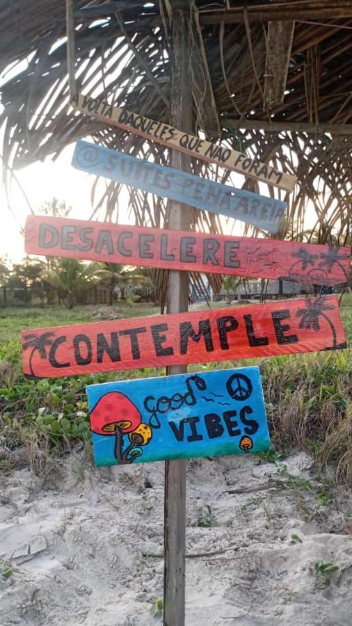 Chales Suites Pe Na Areia Guaibim Bagian luar foto